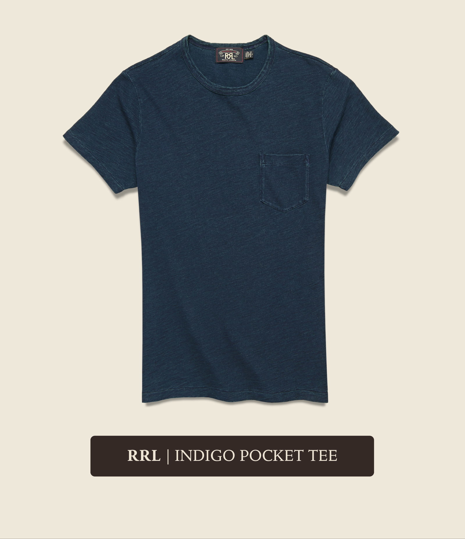 RRL Indigo Pocket Tee