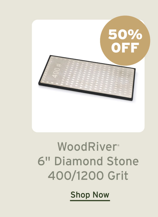 WoodRiver 6" Diamond Stone - 400/1200 Grit