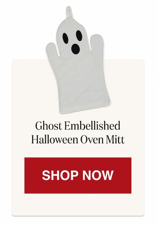 Ghost Embellished Halloween Oven Mitt [Click here to Shop Now]
