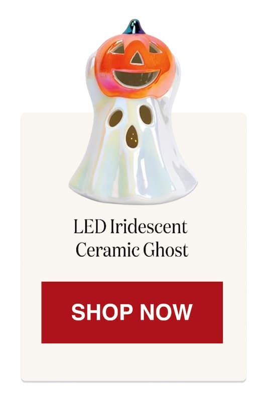 LED Iridescent Ceramic Ghost [Click here to Shop Now]