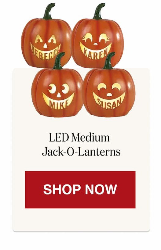 LED Medium Personalized Jack-O-Lanterns [Click here to Shop Now]