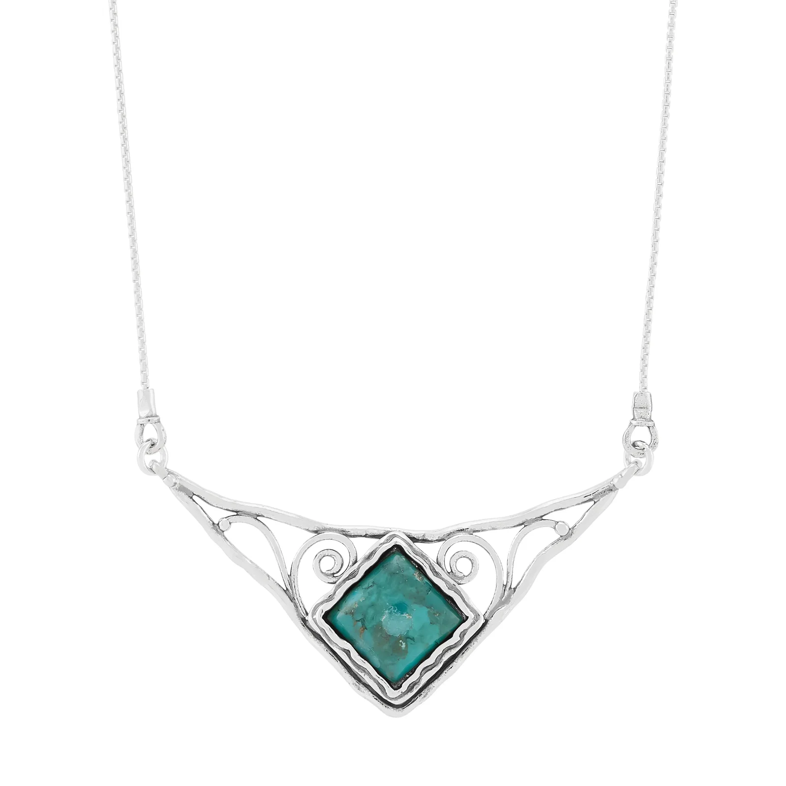 Cool Breeze Necklace, Teal Turquoise
