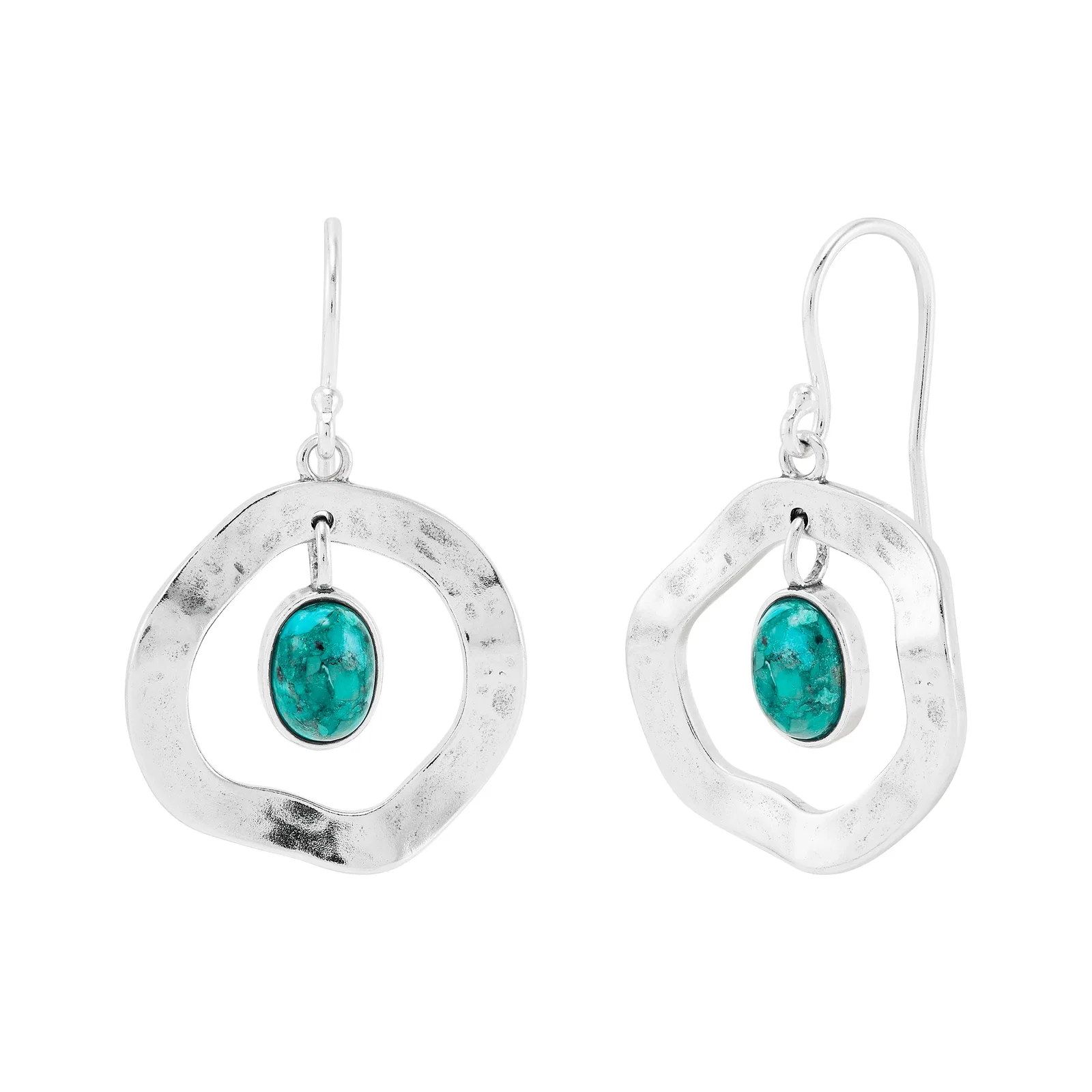 Pin The Dart Drop Earrings, Teal Turquoise