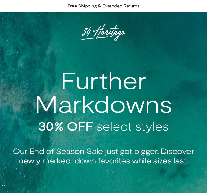Further Markdowns: Discover newly marked-down favorites while sizes last.