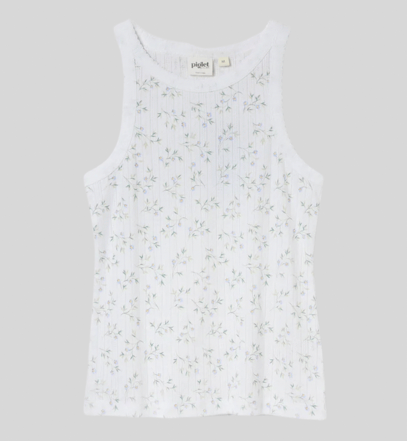 Spring Sprig Pointelle Vest