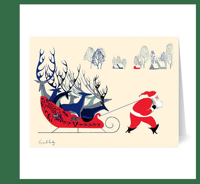 Earle: Santa and Deer Holiday Cards