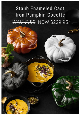 Staub Enameled Cast Iron Pumpkin Cocotte NOW $229.95