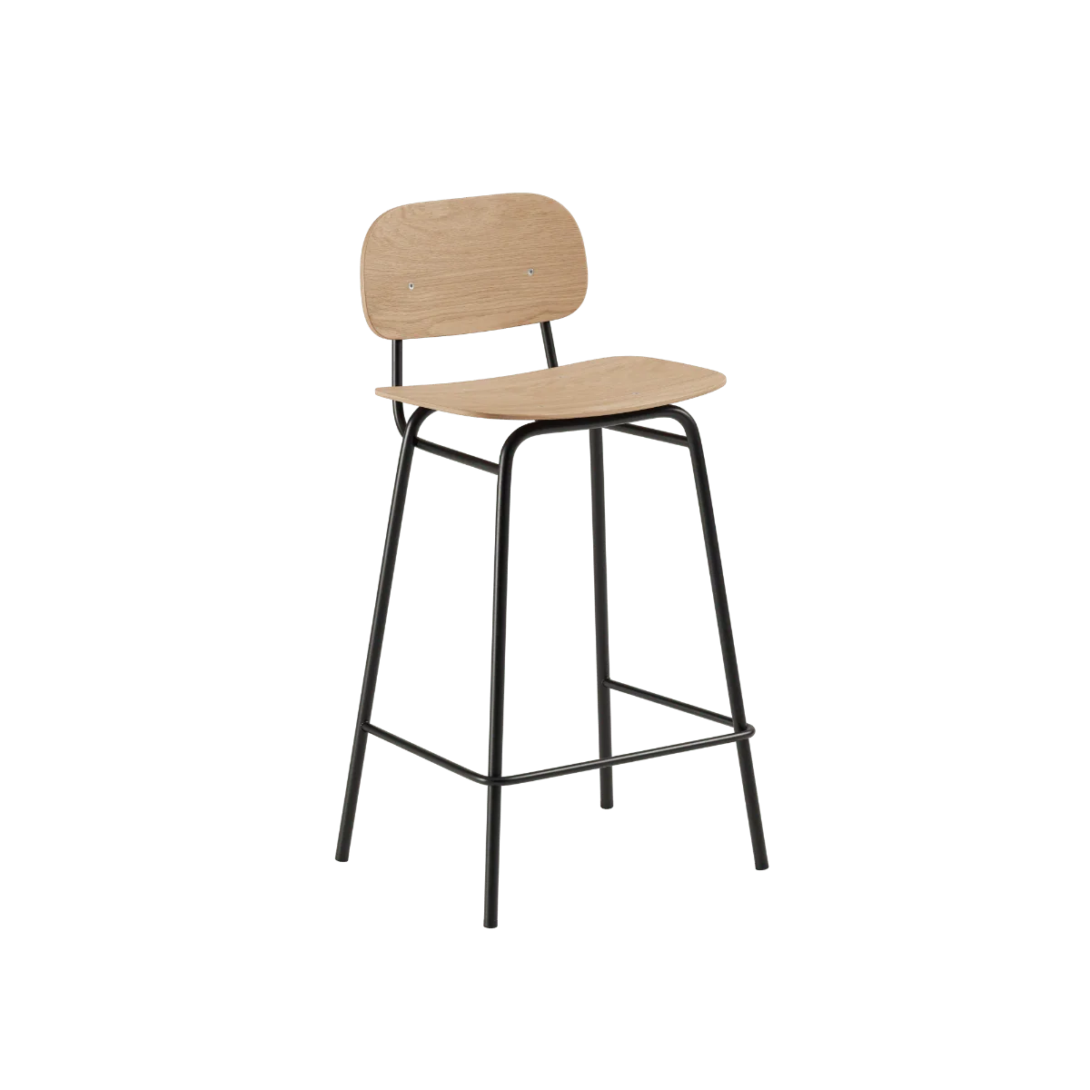 Image of Frame Bar Stool - Wood w/backrest