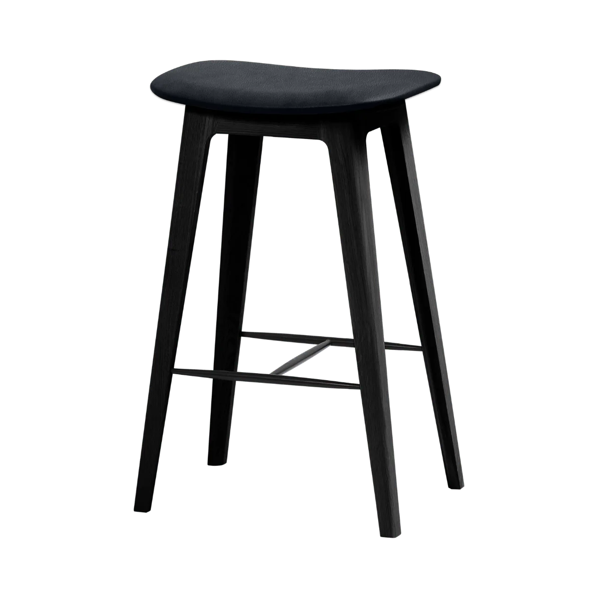 Image of Nordic Bar Stool - Black Stained Oak