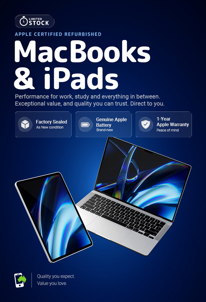 Apple Certified Refurbished MacBooks & iPads