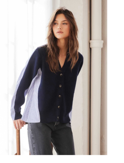 Celine Mixed Media Cardigan
