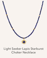 Light Seeker Lapis Starburst Choker Necklace
