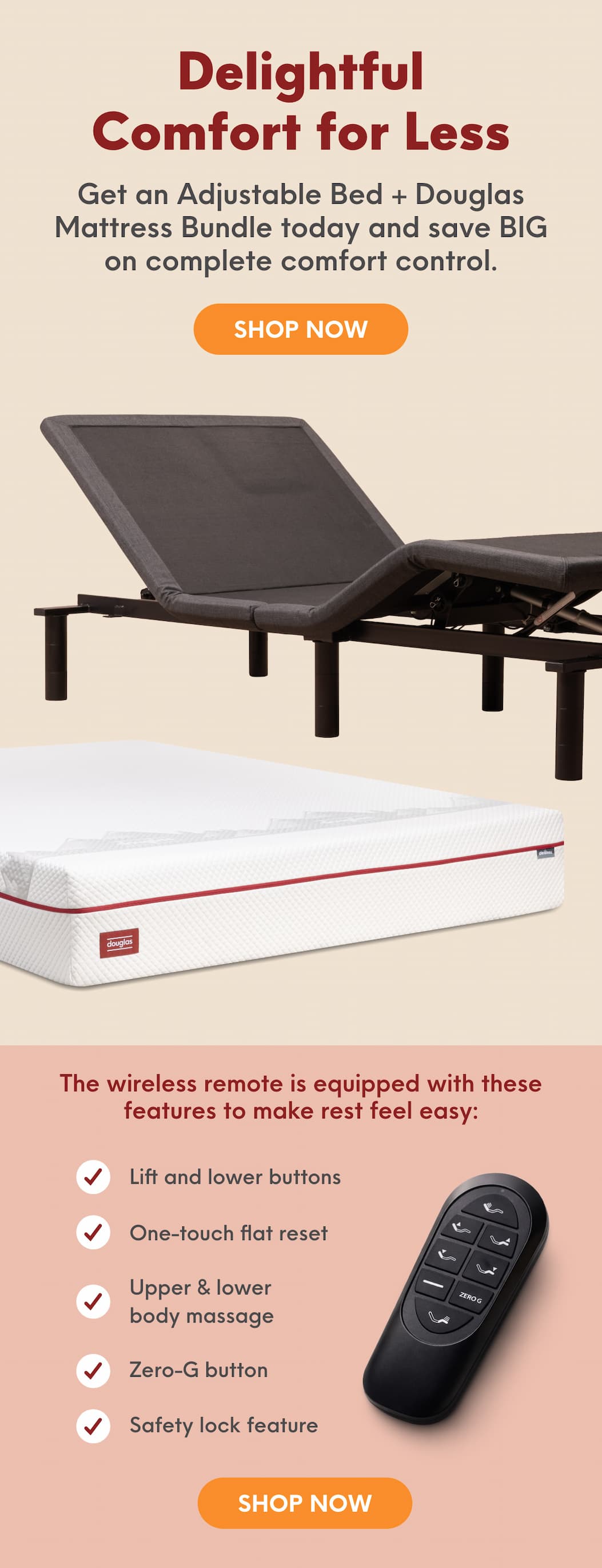 Delightful comfort for less
