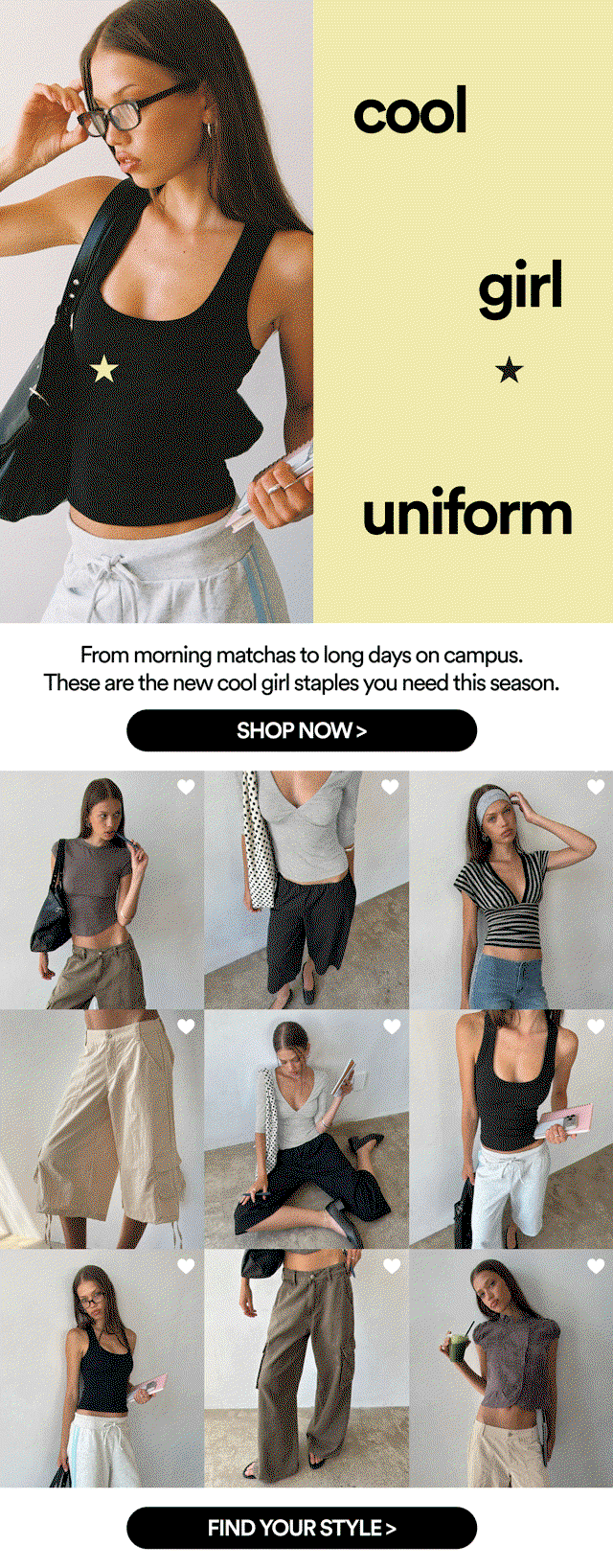 Your weekly outfit rotation is sorted ✔️ Add to your wardrobe >