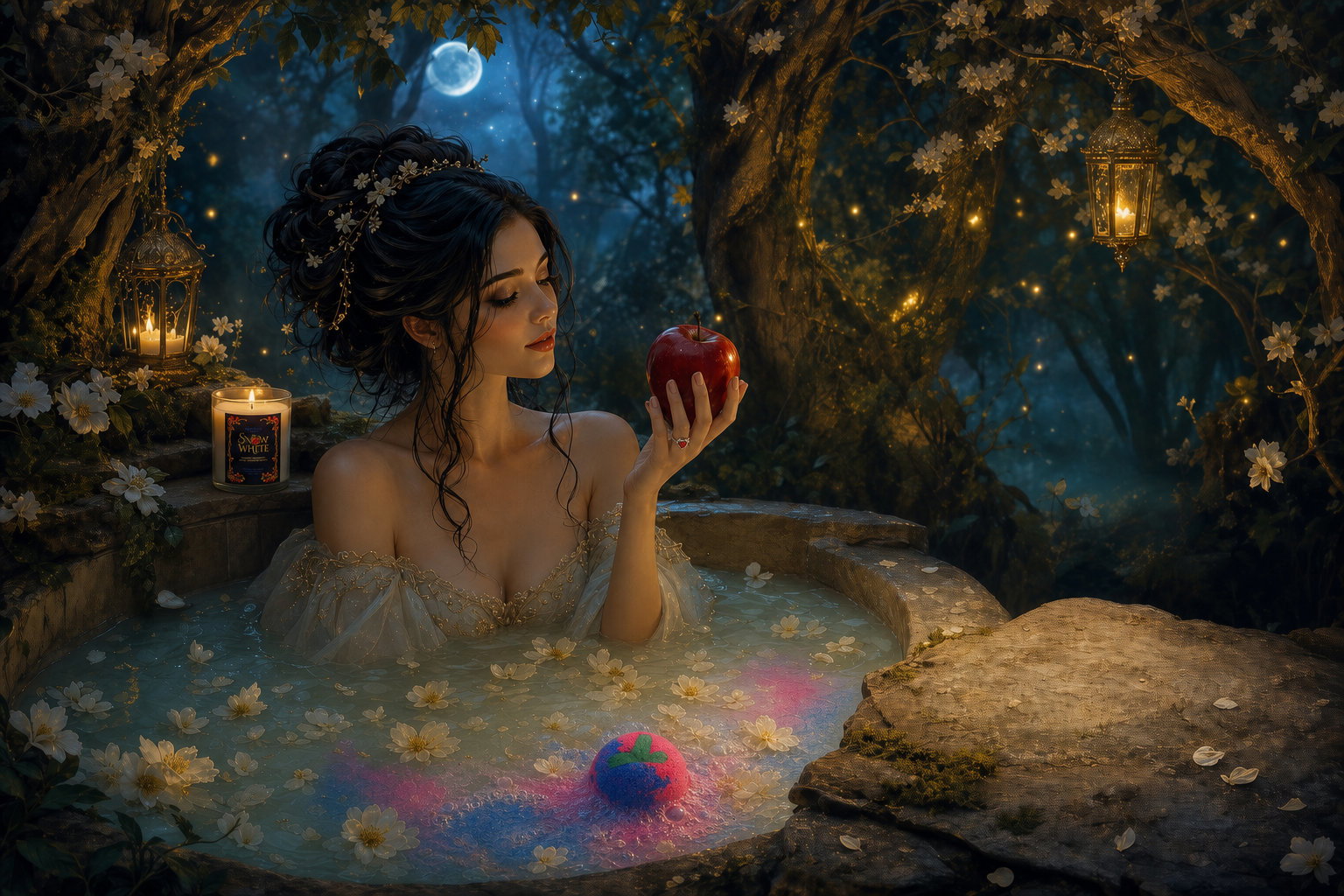 Enchanted Snow White storybook forest and ruby apple quest
