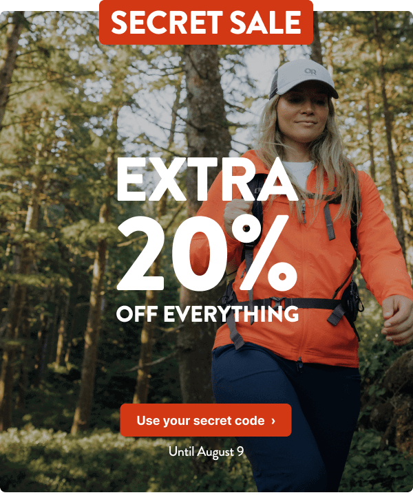 Secret Sale: Extra 20% off just for you | Until August 9.