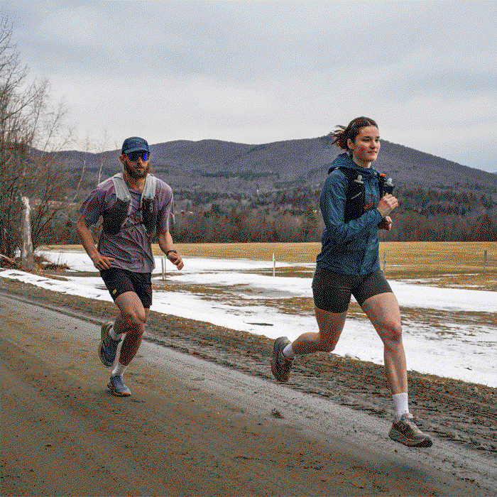 Shop Run Socks - runners jog through muddy, icy, dusty, and rocky terrain
