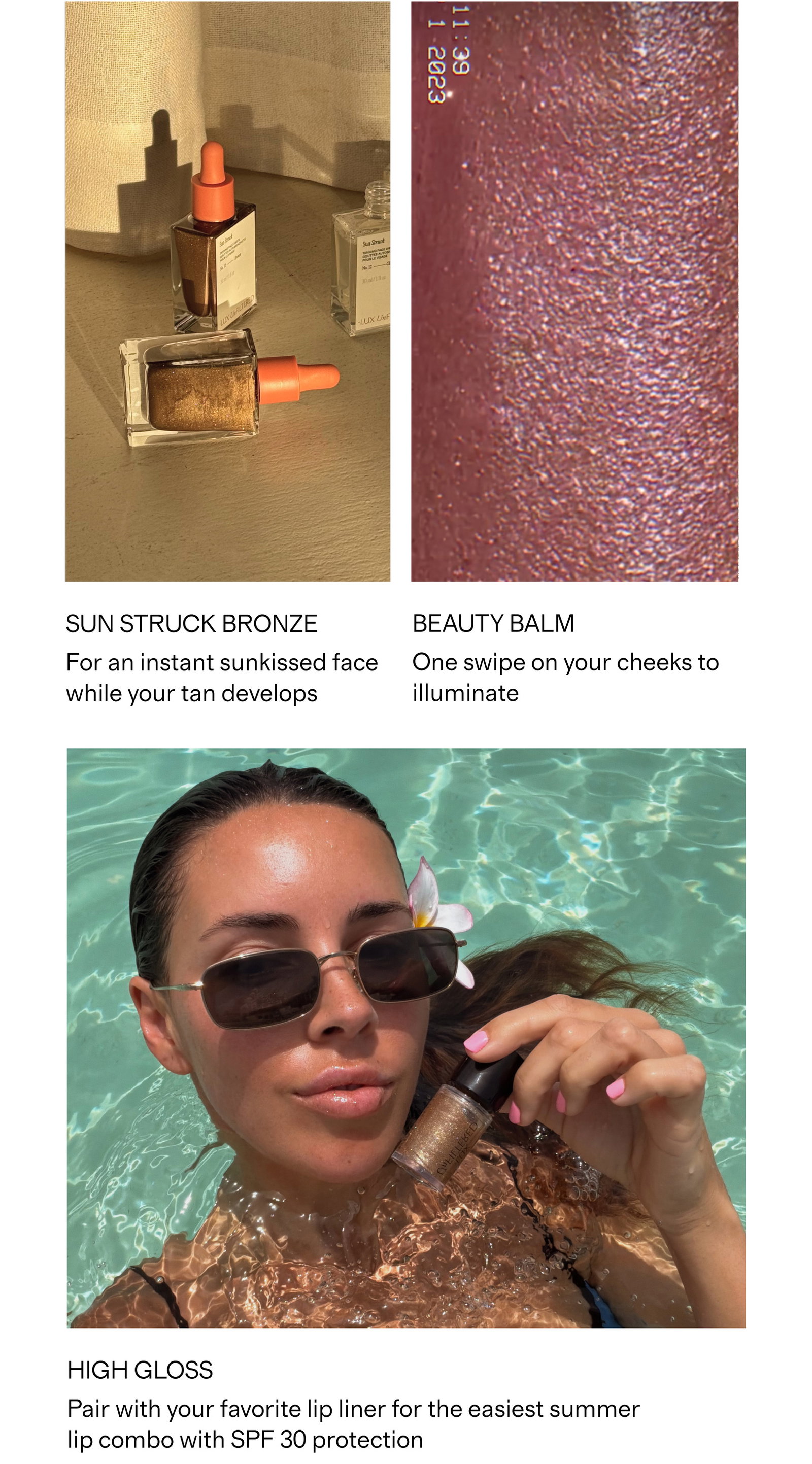 Sun Struck + Beauty Balm + High Gloss Lip