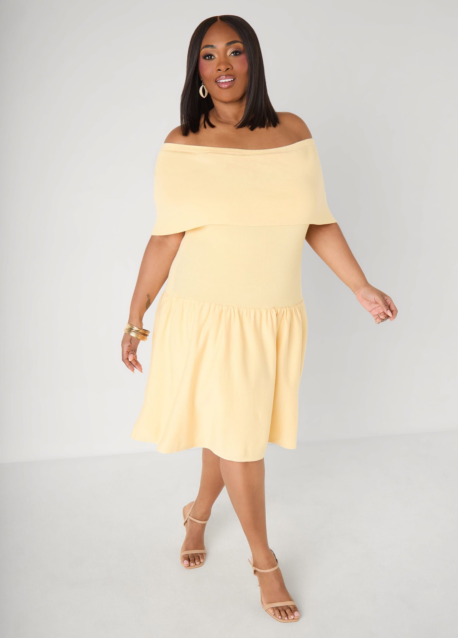Off The Shoulder Sweater Dress