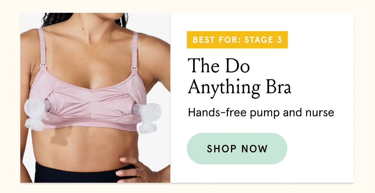 Best for stage 3: The Do Anything Bra. Hands-free pump and nurse