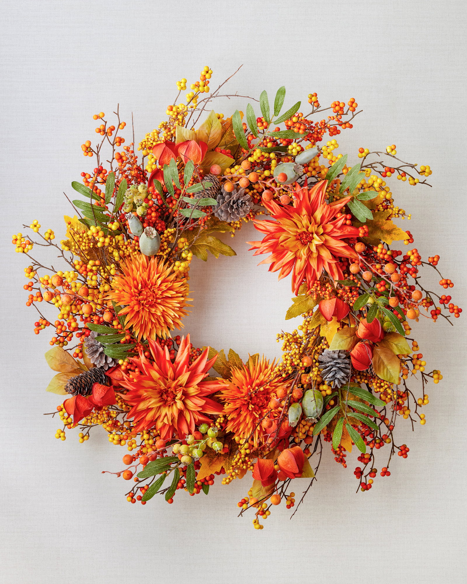 Image of 26" Fall Berries & Blossoms Wreath