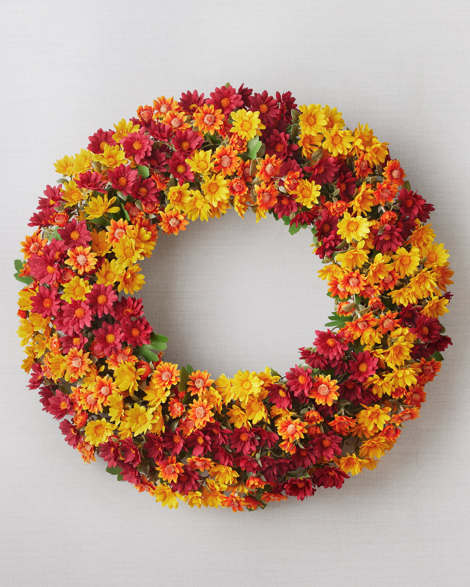 Image of 26" Outdoor Sunset Mums Wreath