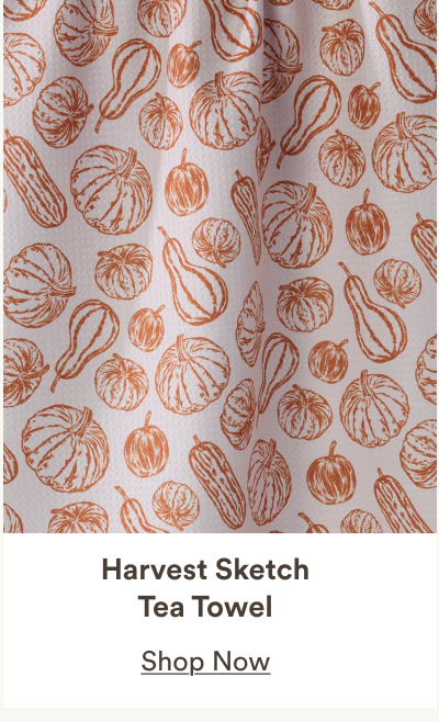 Harvest Sketch Tea Towel