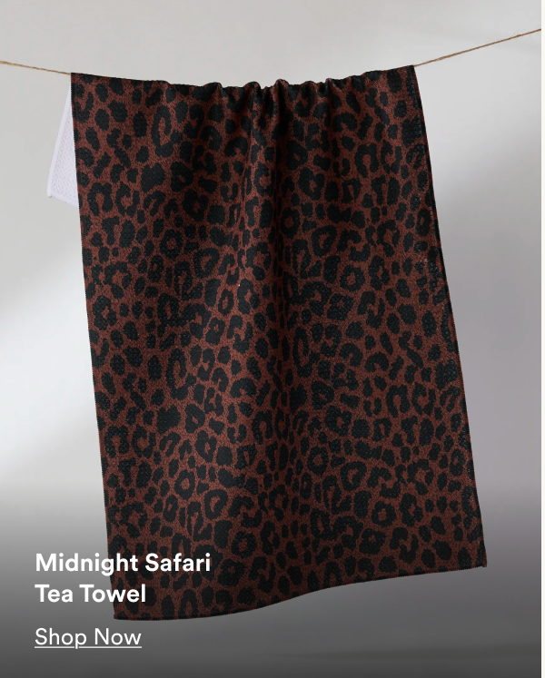 Midnight Safari Tea Towel