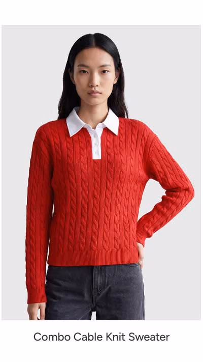 Combo Cable Knit Sweater