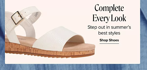 A white sandals. Complete every look. Step out in summer’s best styles. Shop shoes.