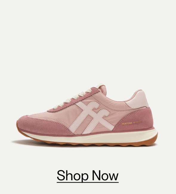 RETRO-Q | PANTONE Suede Trainers Misty Rose