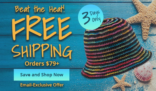 An image promoting free shipping storewide on gifts, clothing, home decor, and more for 3 days only at Potpourri.
