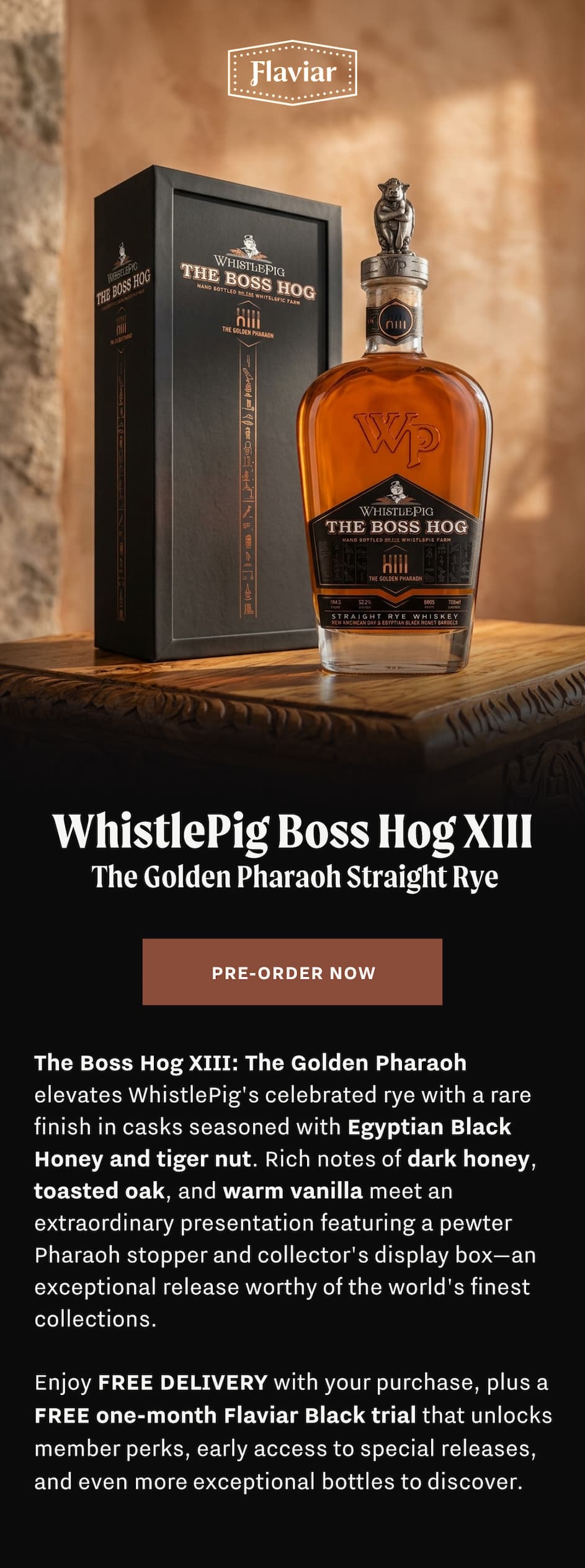 WhistlePig Boss Hog XIII The Golden Pharaoh