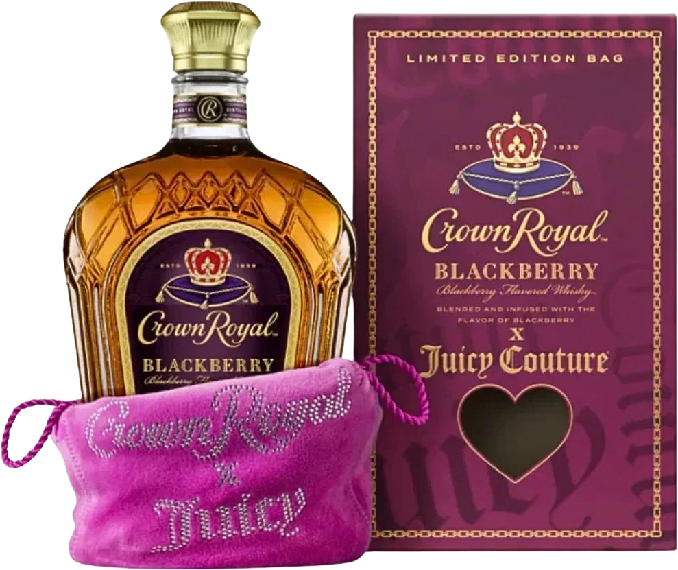 Image of Crown Royal x Juicy Couture Blackberry Flavor Limited Edition Bag