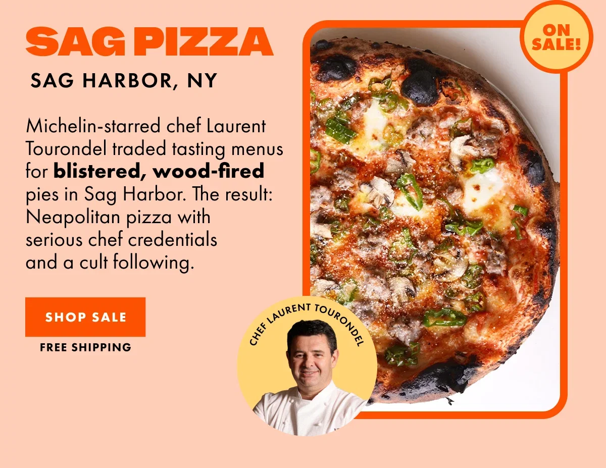 Sag Pizza by Laurent Tourondel