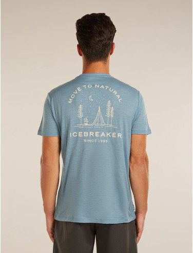 Men's Merino 150 Tech Lite Short Sleeve Tee Peaceful Pass - Flint Blue / L