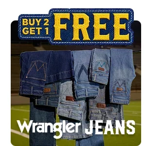 BUY 2 GET 1 FREE WRANGLER JEANS