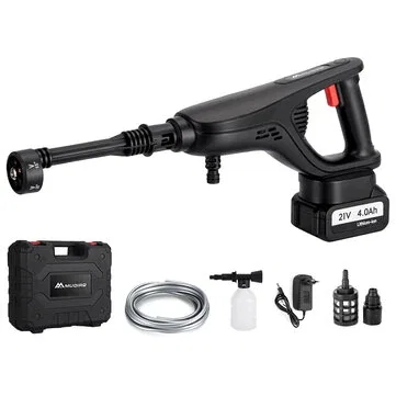 MUDIRO M-BW1 3500W Cordless Pressure Washer with 4.0Ah Batteries,220Bar 1.32 GPM Brushless Motor Portable Pressure Washer with 6 in 1 Nozzles, Power Washer for Cars, Fences, Driveways, Home, Patios
