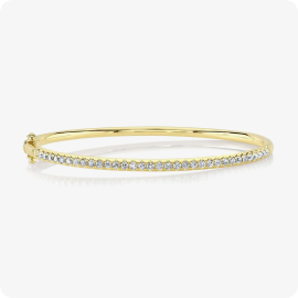 Shy Creation Diamond 3/4ctw. Bangle Bracelet in 14k Yellow Gold