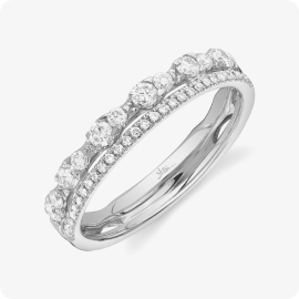 Shy Creation Diamond 1/3ctw. Fashion Ring in 14k White Gold