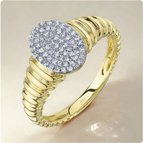 Shy Creation Diamond 1/12ctw. Fashion Ring in 14k Yellow Gold