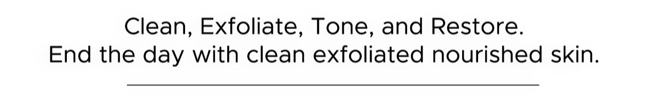 Nighttime skincare routine.