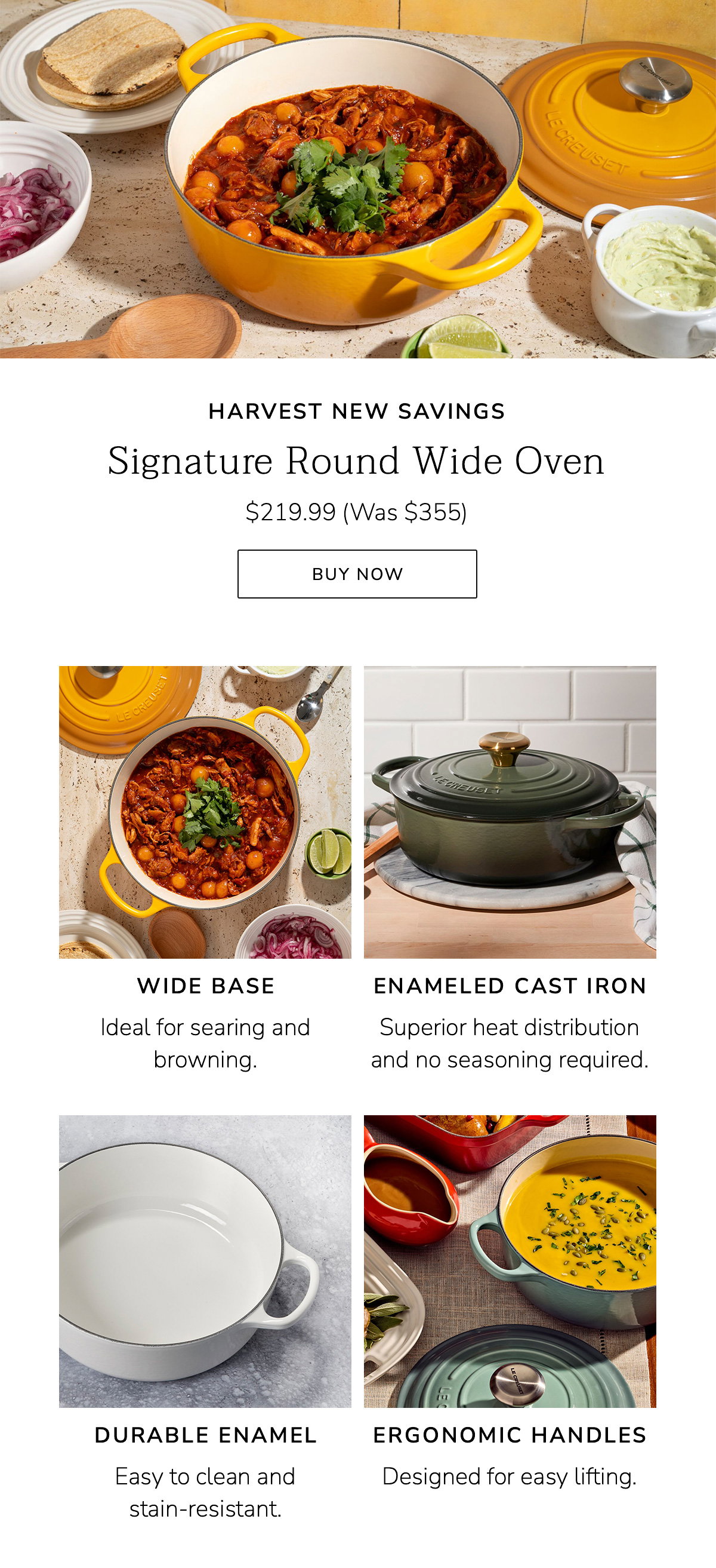HARVEST NEW SAVINGS: Signature Round Wide Oven $219.99 (Was $355) - BUY NOW