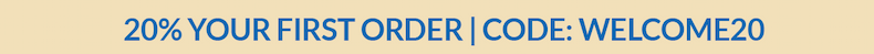 20% off your first order 