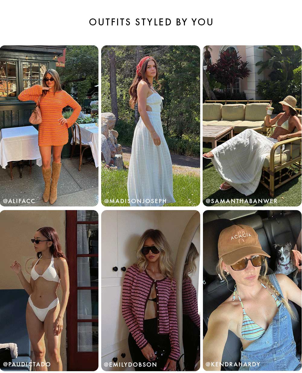 outfits styled by you - shop babe faves now
