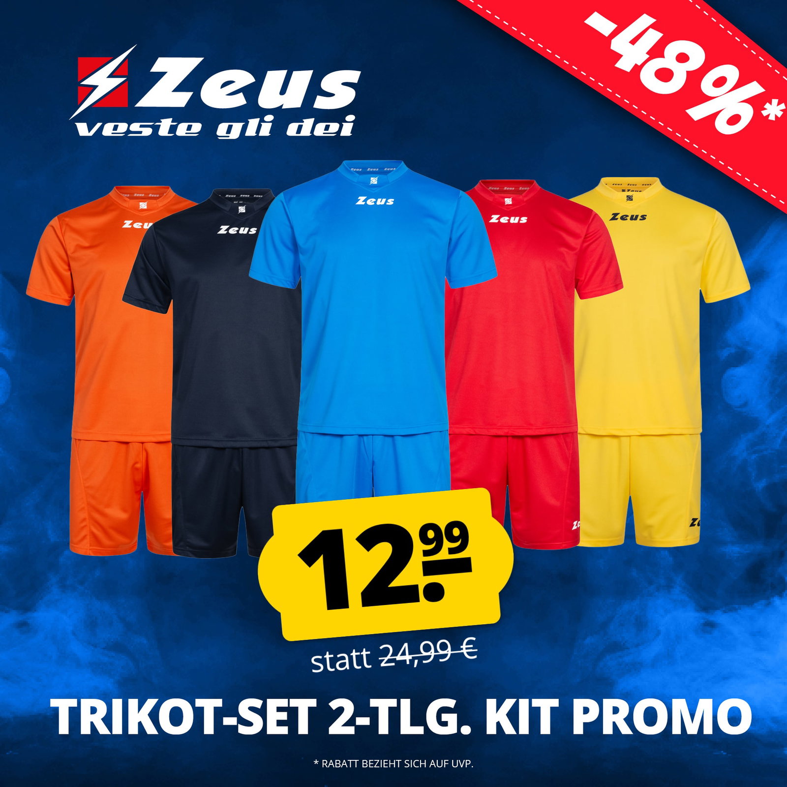 Zeus Kit Promo Trikot-Set 2-teilig Blau