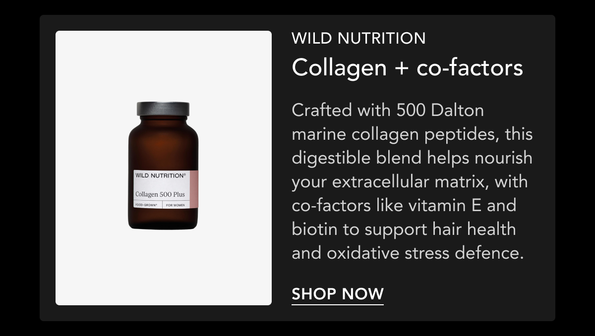 Wild Nutrition, Collagen plus co-factors — 500 Dalton marine collagen peptides — Shop now