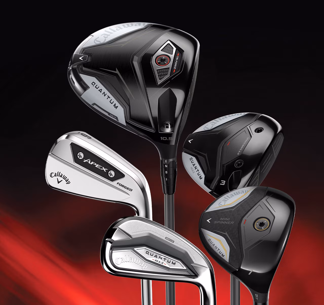 Callaway Quantum, Apex, and X Forged Clubs