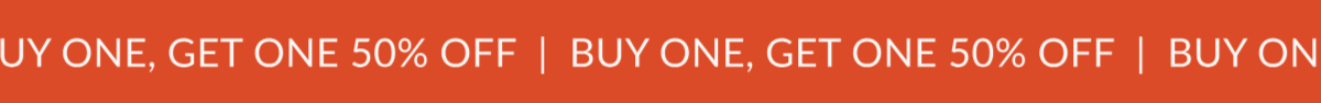 Buy one, get one 50% off