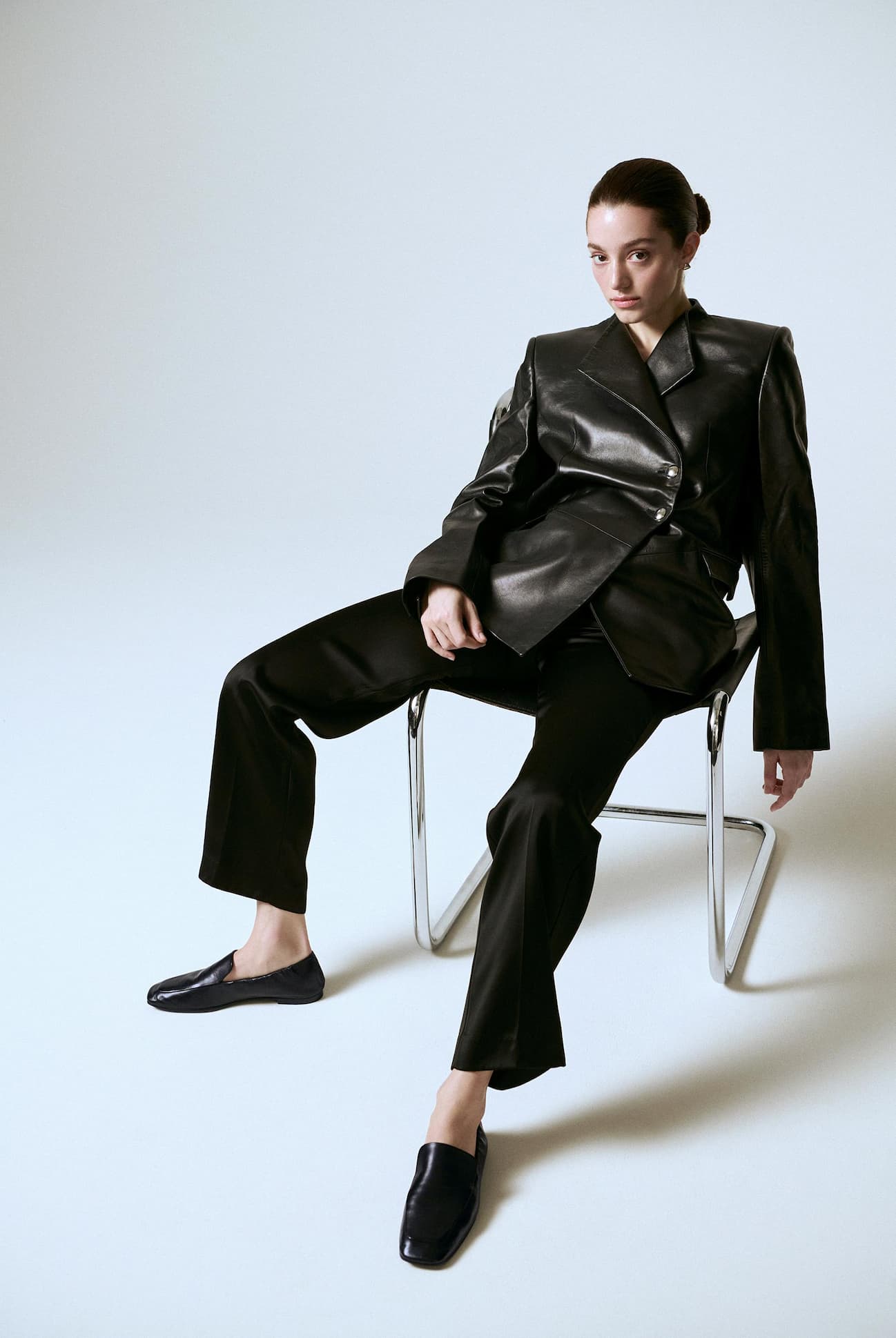 The Studio Loafer in Black Nappa